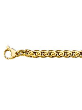 14K Yellow Gold 5.0mm Franco Chain Bracelet | Men’s Bracelet By Tehrani Jewelry